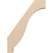 Ekena Millwork 3-inch W x 16-inch D x 22-inch H Baker Rough Cedar Woodgrain TimberThane Knee Brace, Primed BRCUR03X16X22BKRRCPR - alternate 4